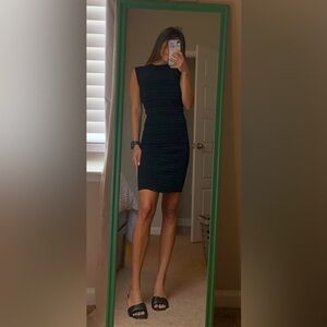 ALLSAINTS black body con zip up dress